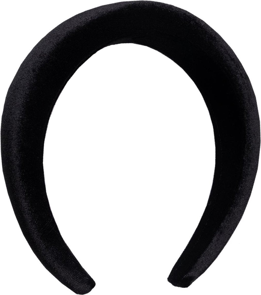 Black satin headband