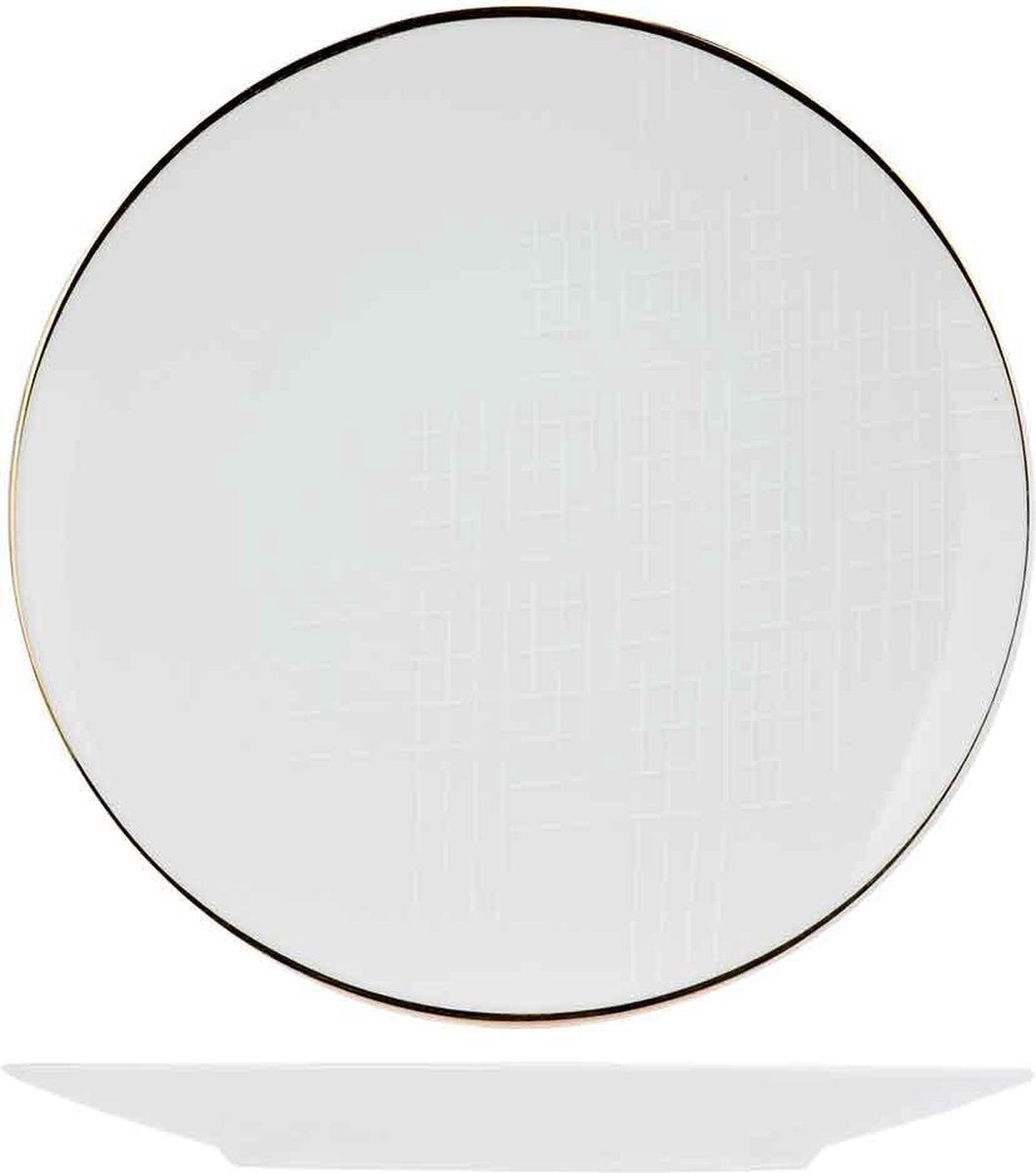 Alina Dessertborden - D21cm - Aardewerk - (Set van 6) En Yourkitchen E-kookboek - Heerlijke Smulrecepten