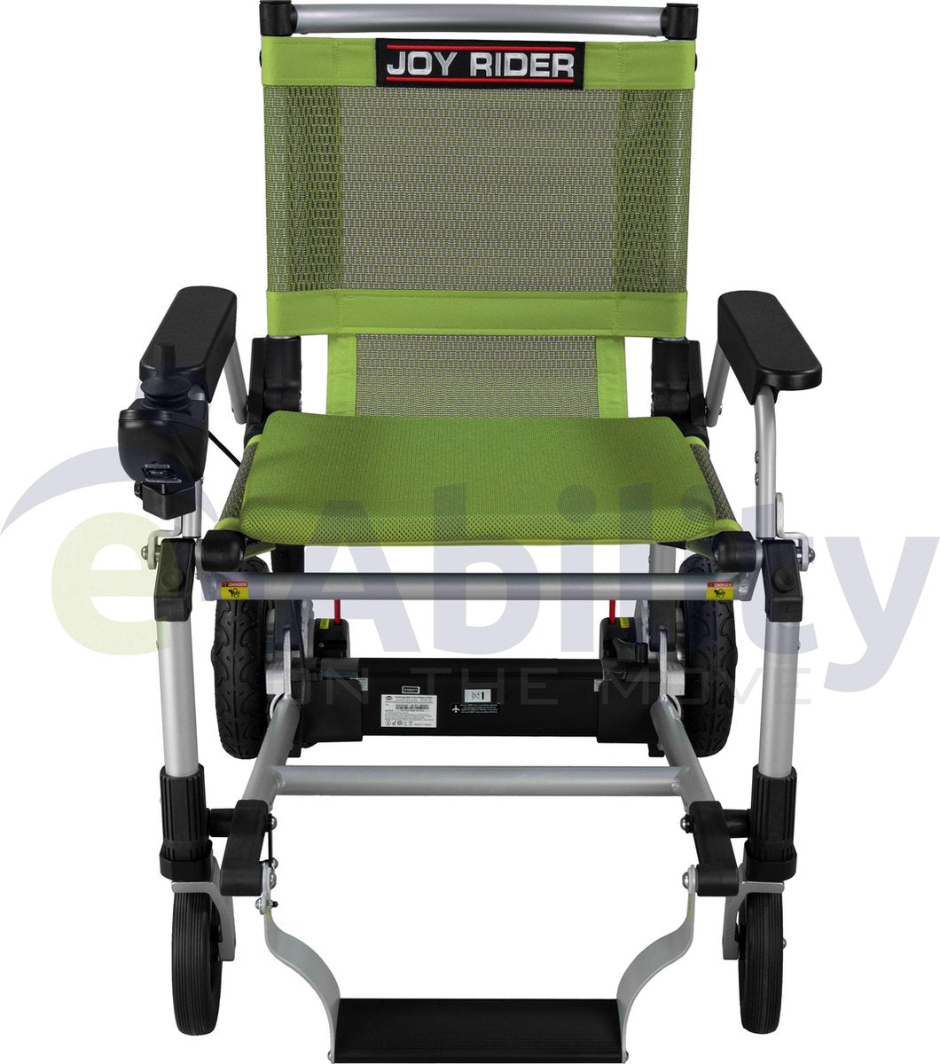 Lichtgewicht Opvouwbare Elektrische Rolstoel JoyRider Groen incl 2 x 8.7 Ah accu