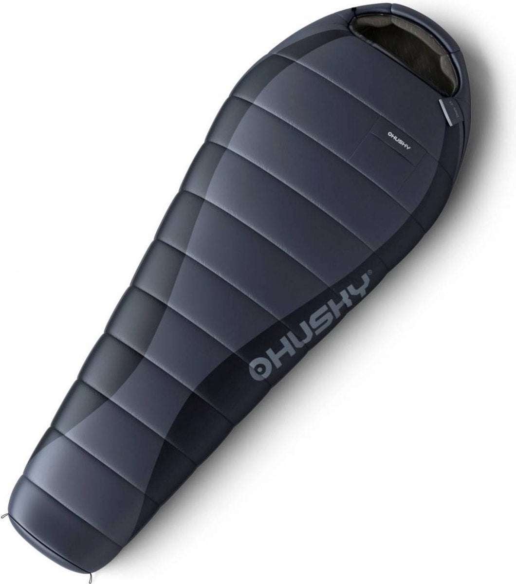 Husky mummyslaapzak Down Dopy -25°C 220 x 85 cm - Grijs/Zwart
