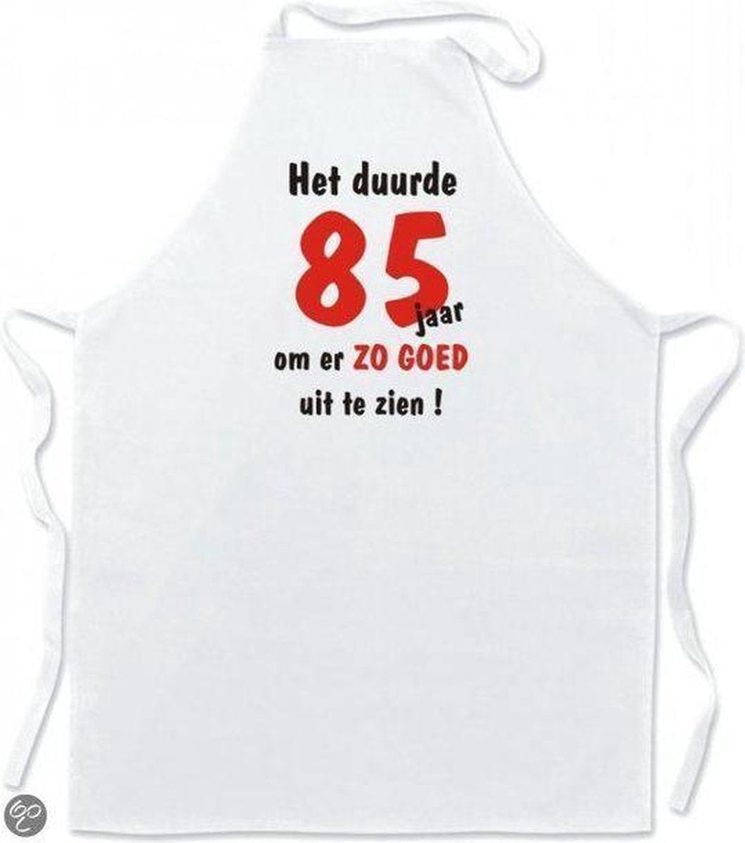 Mijncadeautje Schort Keukenschort Het duurde 85 jaar om er zo goed uit te zien !