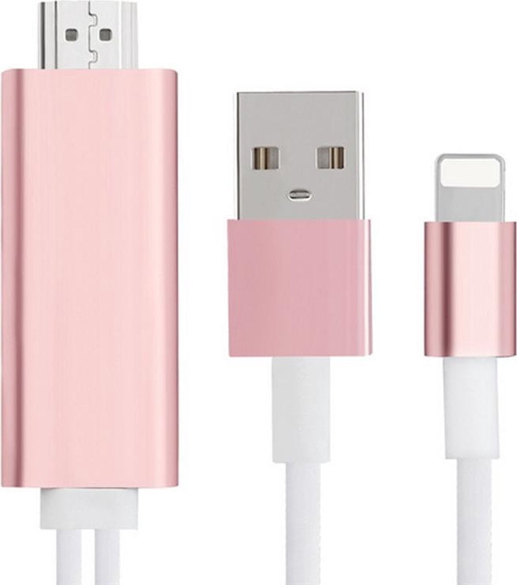 HDMI naar Lightning Kabel - Roze