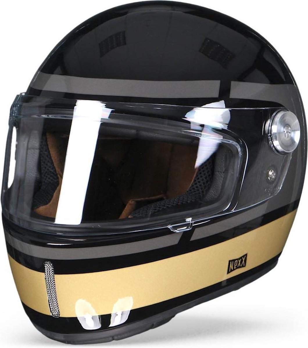 Nexx X.G100R Record Zwart Grijs Goud Integraalhelm - Motorhelm - Maat L