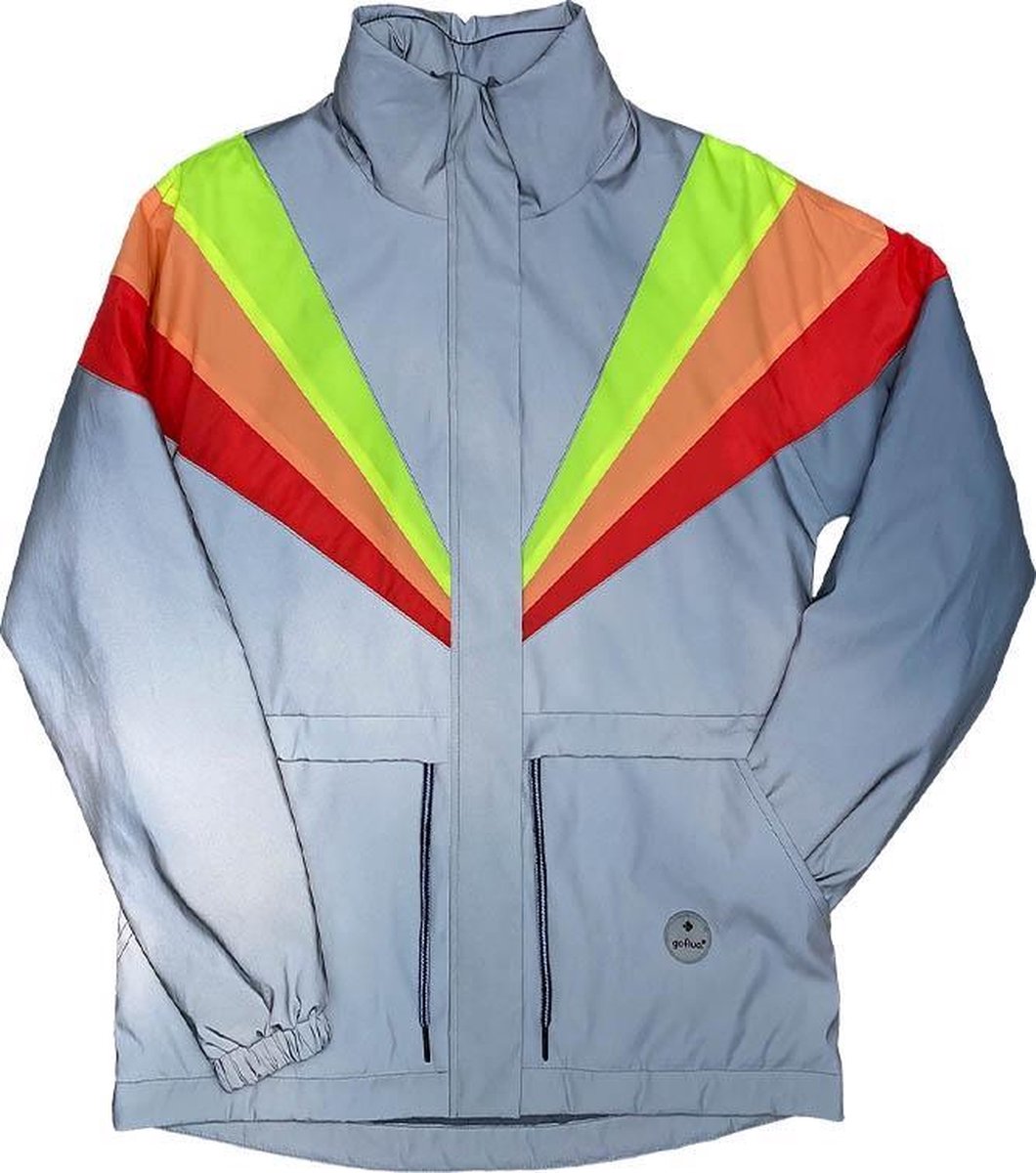 gofluo. Bobbi Veiligheidshesje - Reflecterend hesje - Fluoriserend - Veiligheidsvest - Hardloophesje - Reflectie jas - Lichtgewicht - Veilig de weg op - Grijs - S