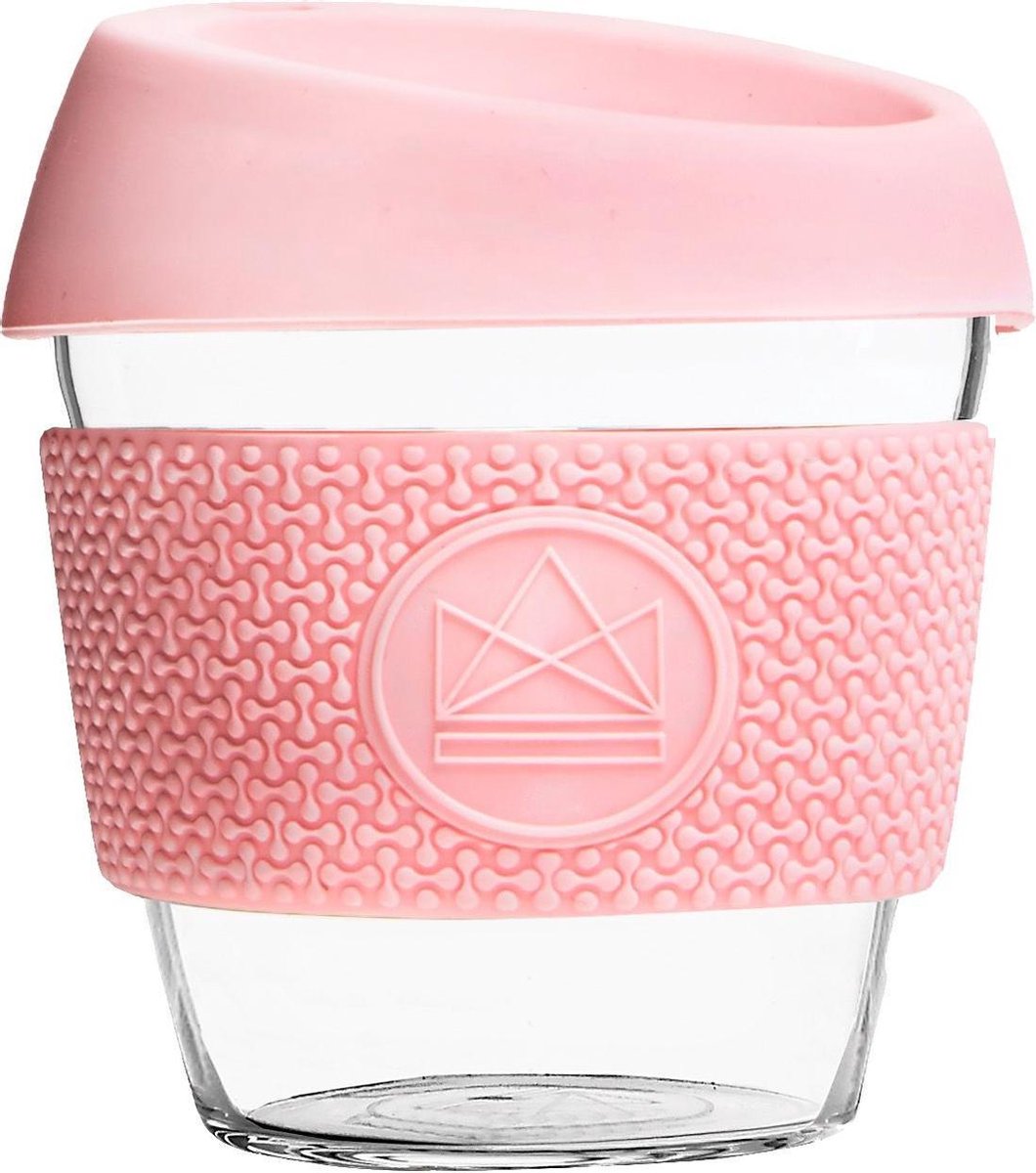 Neon Kactus Koffieglas Flamingo 220 Ml Glas/siliconen Roze