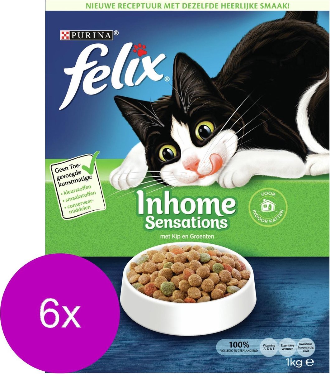 Felix Inhome Sensations - Kattenvoer - 6 x 1 kg