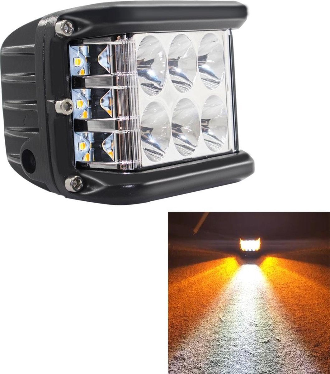 4 inch 45W 4500LM LED-werklichtbalk Side Shooter Combo Beam Wit + geel offroad rijden