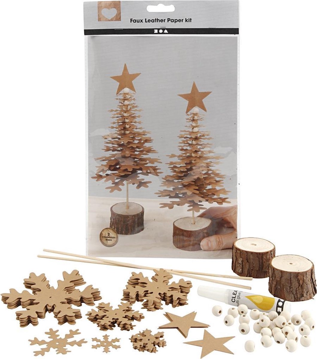 Faux Leather Kerstboom. dikte 0.55 mm. 1 set