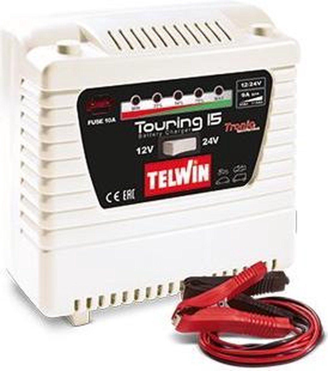 Telwin acculader Touring 15 Tronic 230V 12V / 24V laden en onderhouden