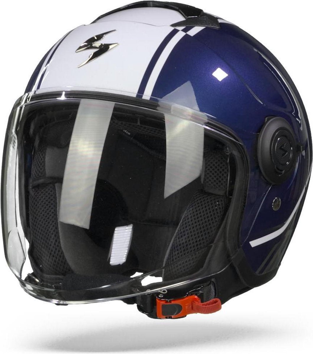 Scorpion Exo-City Avenue Dark Blue White Jet Helmet S
