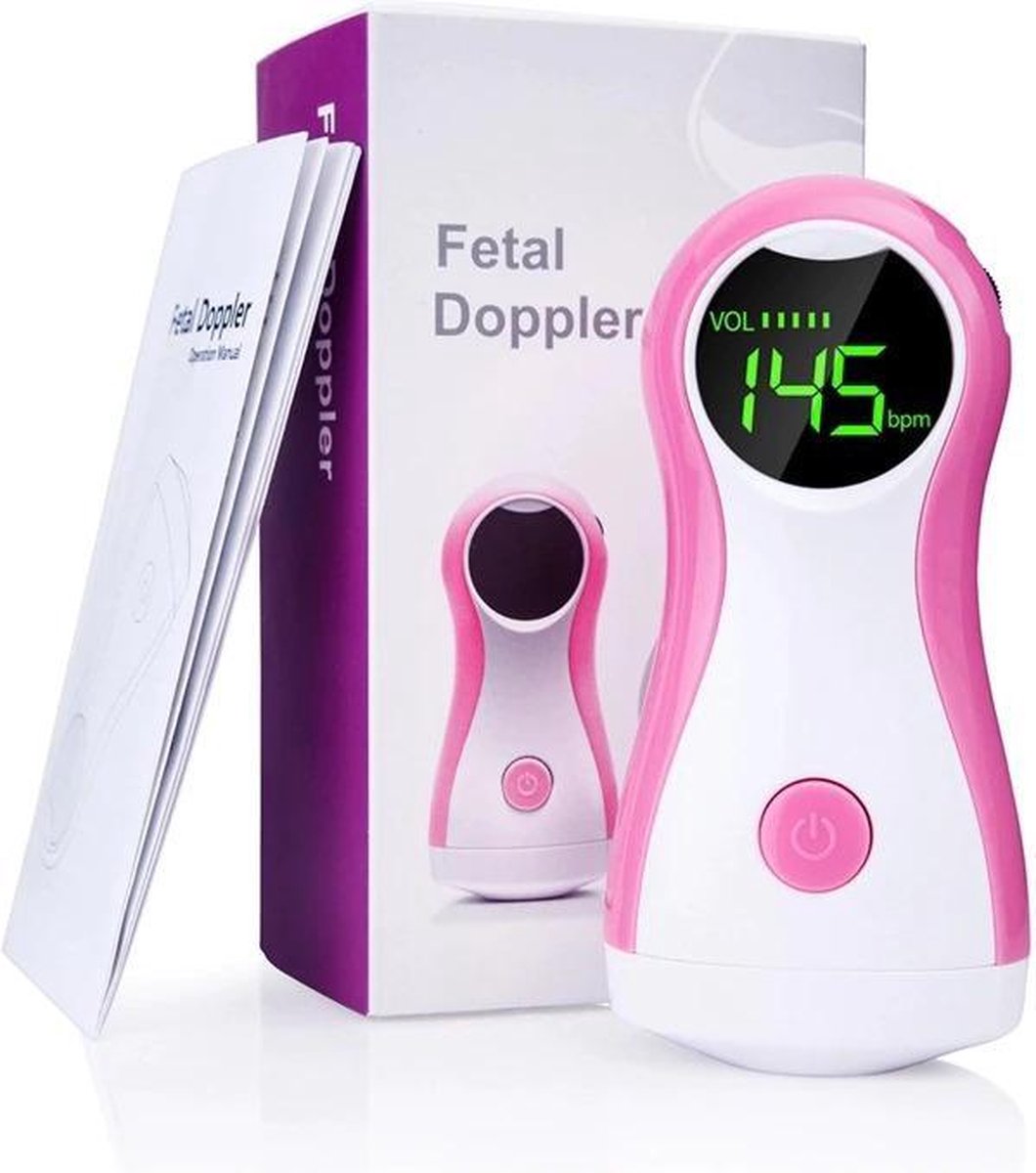 BrightWise® Doppler Inclusief Hoofdtelefoon - Baby hartje monitor – Hartslag baby – Baby echo – Baby hartje luisteren – Hartslagmeter - Babyshower cadeau – Kraamcadeau - Medisch gekeurd - Roze