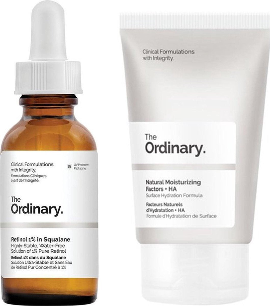 The Ordinary Retinol 1 in Squalane - The Ordinary Natural Moisturizing Factors + HA - Hydraterende dag en Nachtcrème 30ML -  Anti-verouderingsserum - Acne - Gezichtsverzorging - Pigmentvlekken