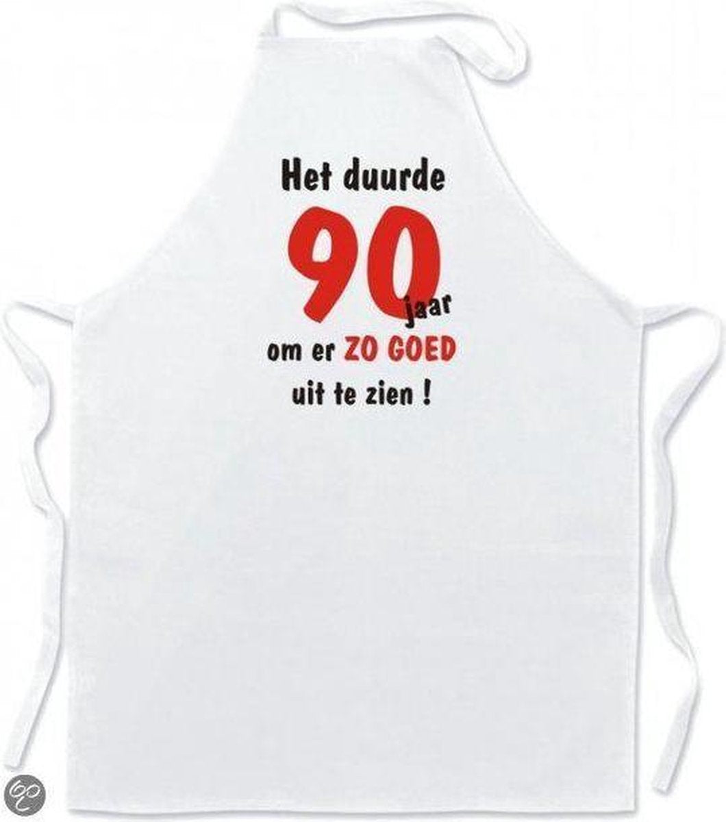 Mijncadeautje Schort Keukenschort Het duurde 90 jaar om er zo goed uit te zien !
