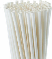 Doodadeals® | Witte Papieren Rietjes | Paper Straws | 25 stuks | 20 cm