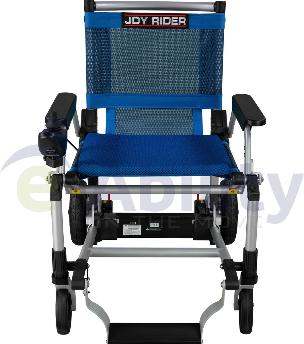 Lichtgewicht Opvouwbare Elektrische Rolstoel JoyRider Blauw incl 2 x 8.7 Ah accu
