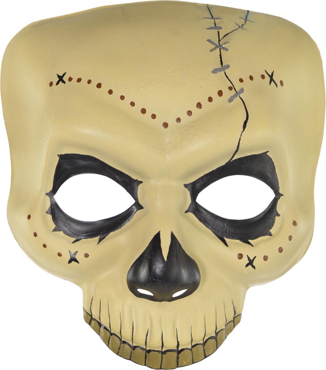 AMSCAN - Dia de los Muertos tovenaar skelet masker - Maskers > Half maskers