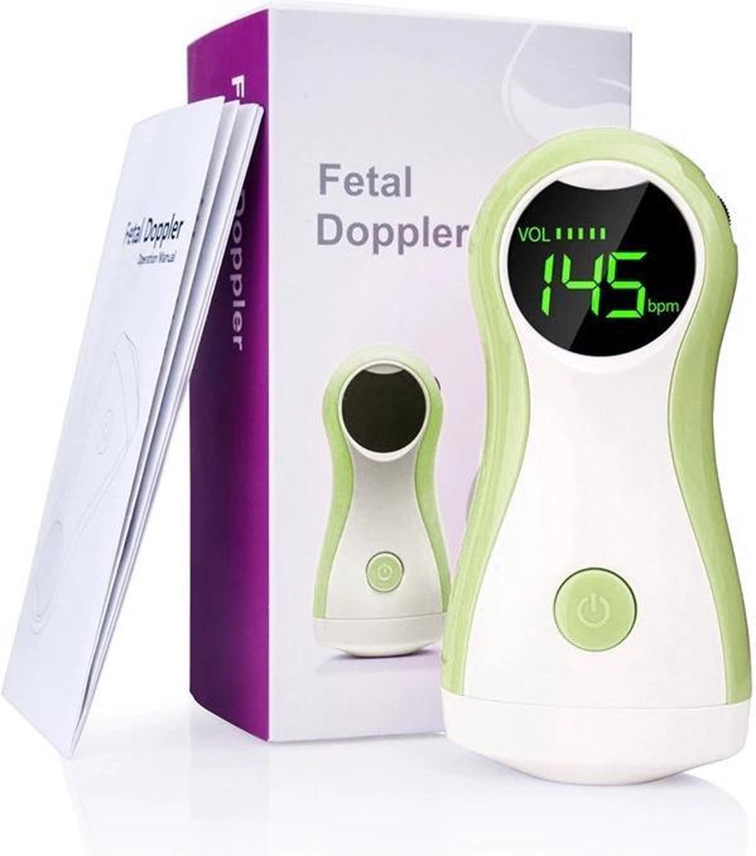 BrightWise® Doppler Inclusief Hoofdtelefoon - Baby hartje monitor – Hartslag baby – Baby echo – Baby hartje luisteren – Hartslagmeter - Babyshower cadeau – Kraamcadeau - Medisch gekeurd - Groen