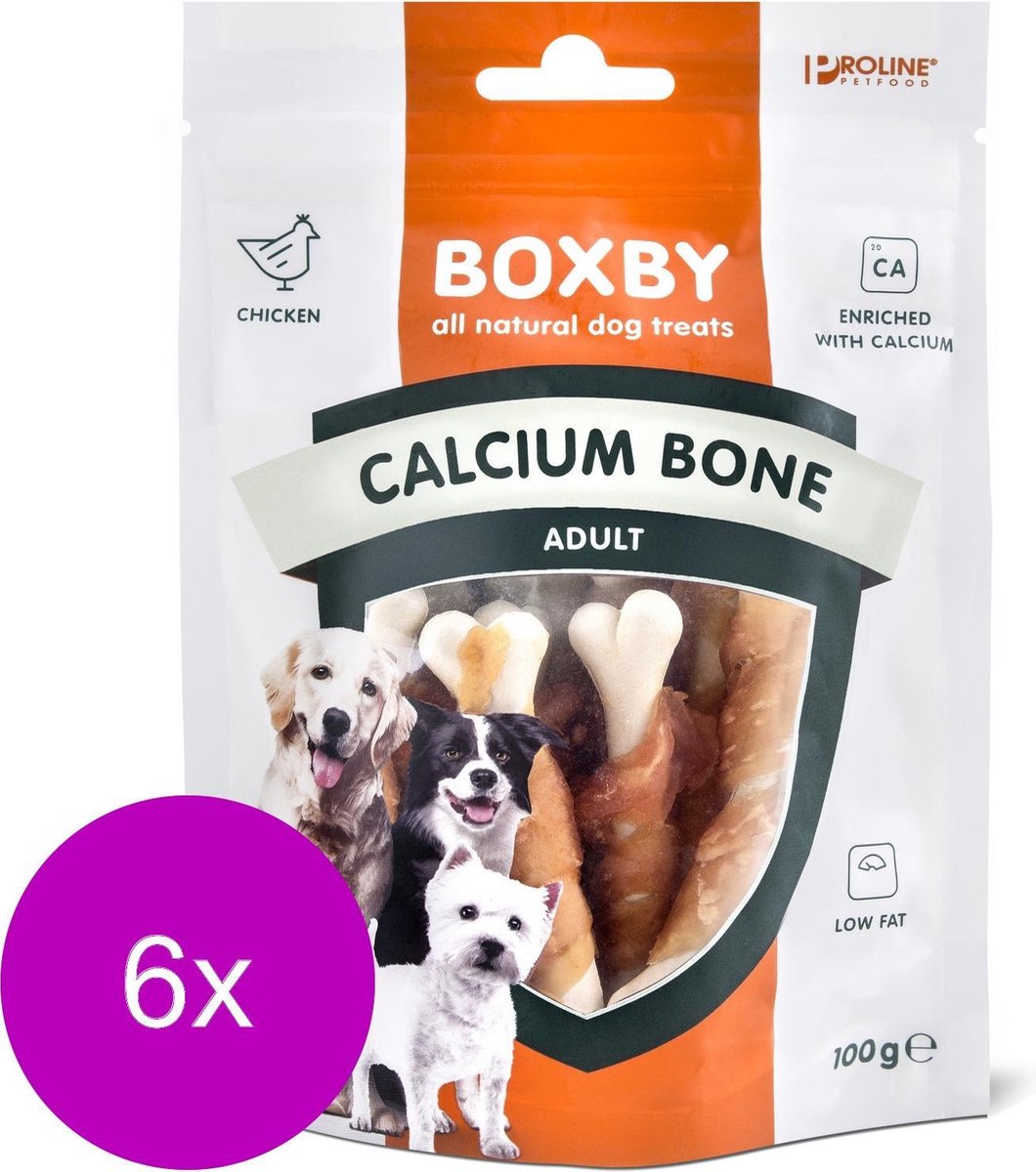 Proline Boxby Calcium Bone Beender&Calcium - Hondensnacks - 6 x 100 g