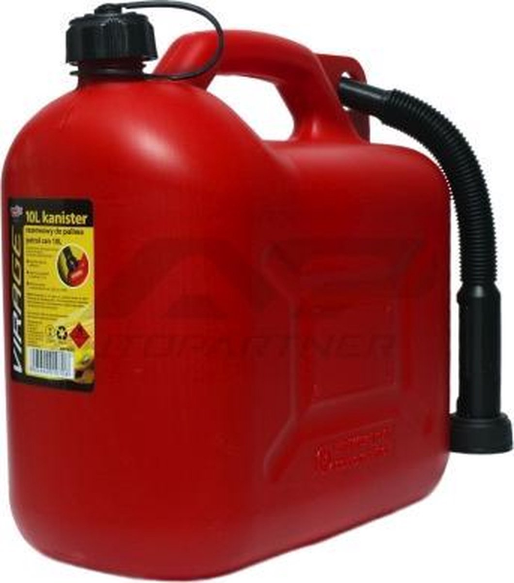 Jerrycan 10L voor brandstof benzine / diesel incl. schenktuit