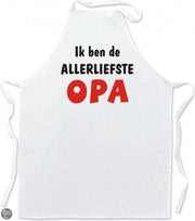 Mijncadeautje - Schort - Wit - Keukenschort - Liefste Opa