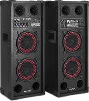 Actieve speakerset - Fenton SPB-26 - 600W actieve speakerset 2x 6.5 met o.a. Bluetooth - Ook perfect als karaoke set!