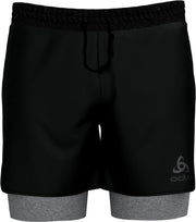 Odlo 2-in-1 Shorts MILLENNIUM Linencool PRO Black/Grey Melange - Maat S