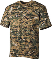 MFH - US T-Shirt  -  korte mouw  -  Woodland digital  -  170 g/m² - MAAT XL