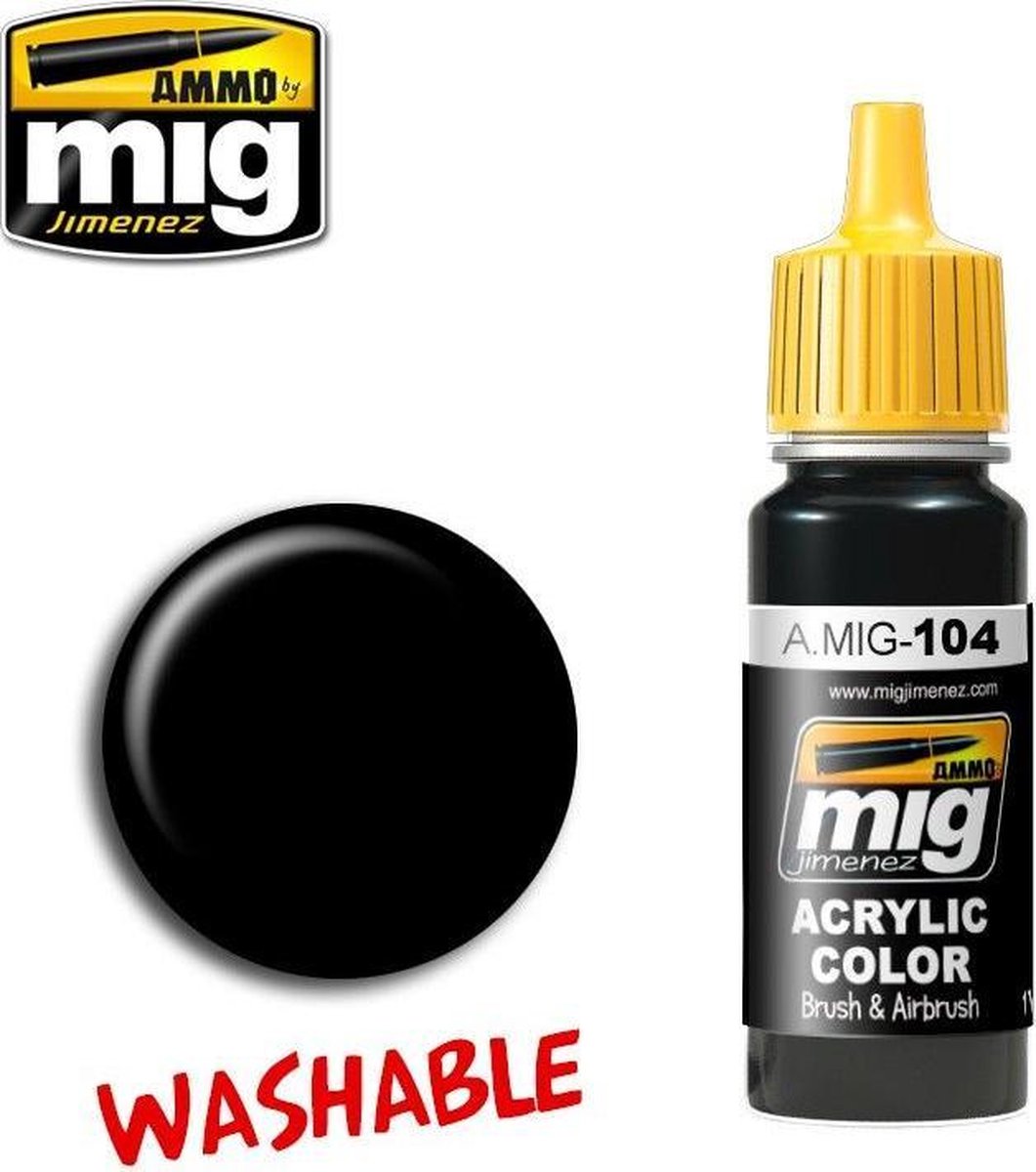 Mig - Washable Black (17 Ml) (Mig0104)