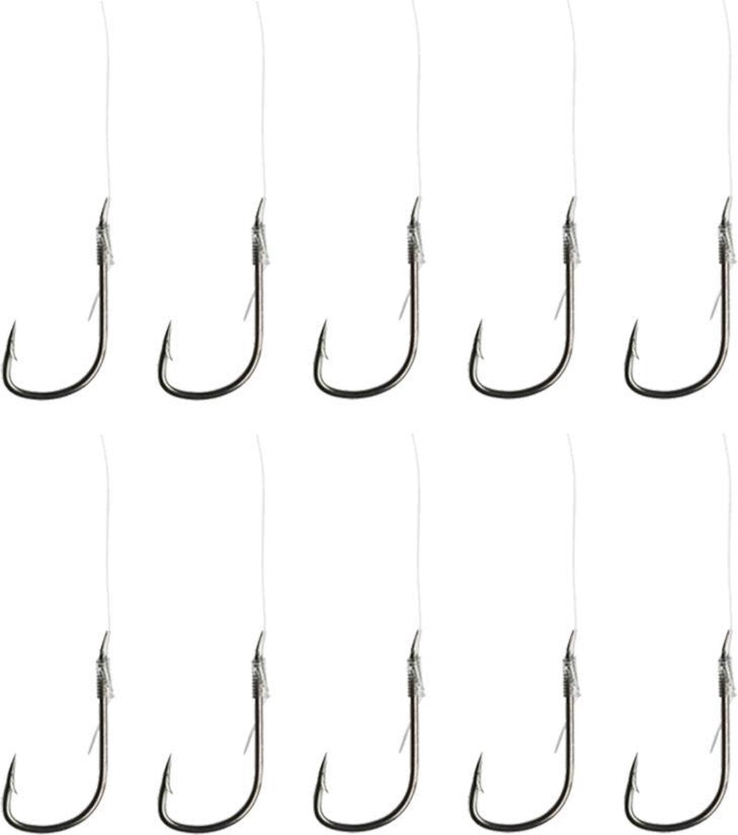 Dam Spezi Roach - Onderlijn - Haakmaat 18 - 0.10mm - 0.9kg - 2lbs - 60cm - 10 Stuks - Transparant