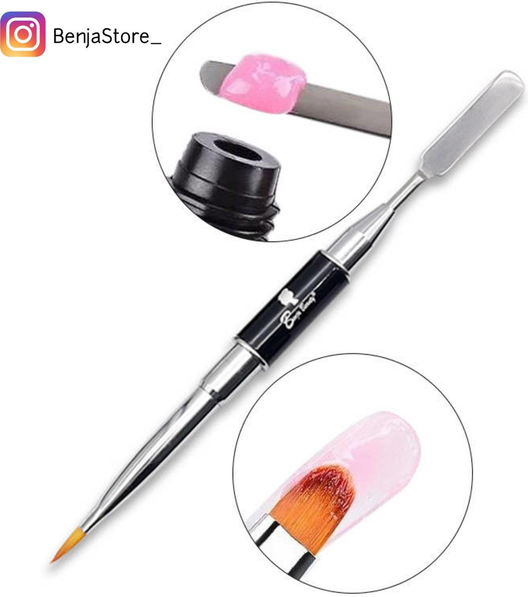 BenjaBeauty®Polygel penseel|gel penseel|nagel penselen|Gel kwast|Gel spatel|nagel poly gel