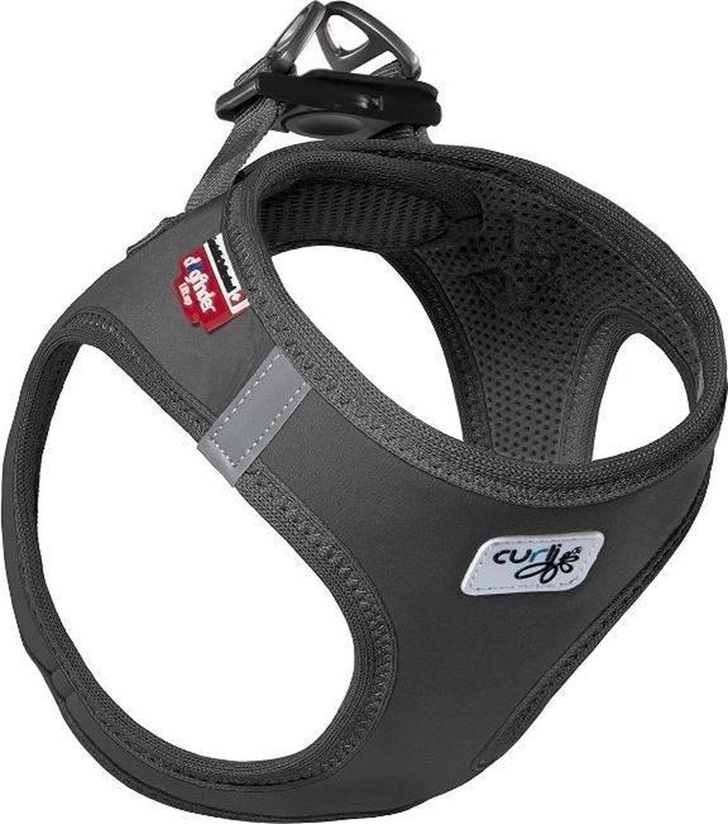 Curli Hondentuigje Harness 50-56 Cm Softshell Mesh/nylon Zwart