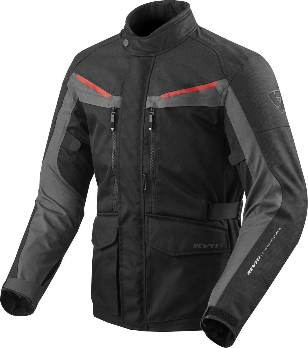 REV'IT Safari 3 Black Anthracite Textile Motorcycle Jacket S