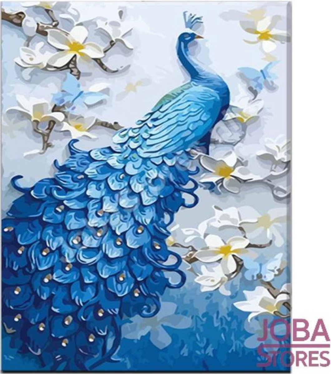 Schilderen op nummer "JobaStores®" Pauw 40x50cm