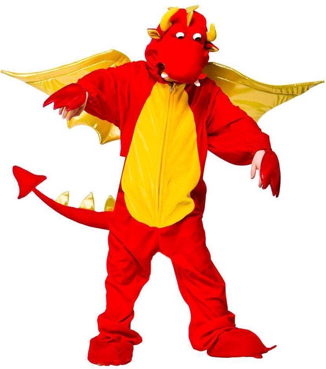 E-Carnavalskleding.nl: 116-128cm - e-Carnavalskleding.nl Rode draak Charmeleon