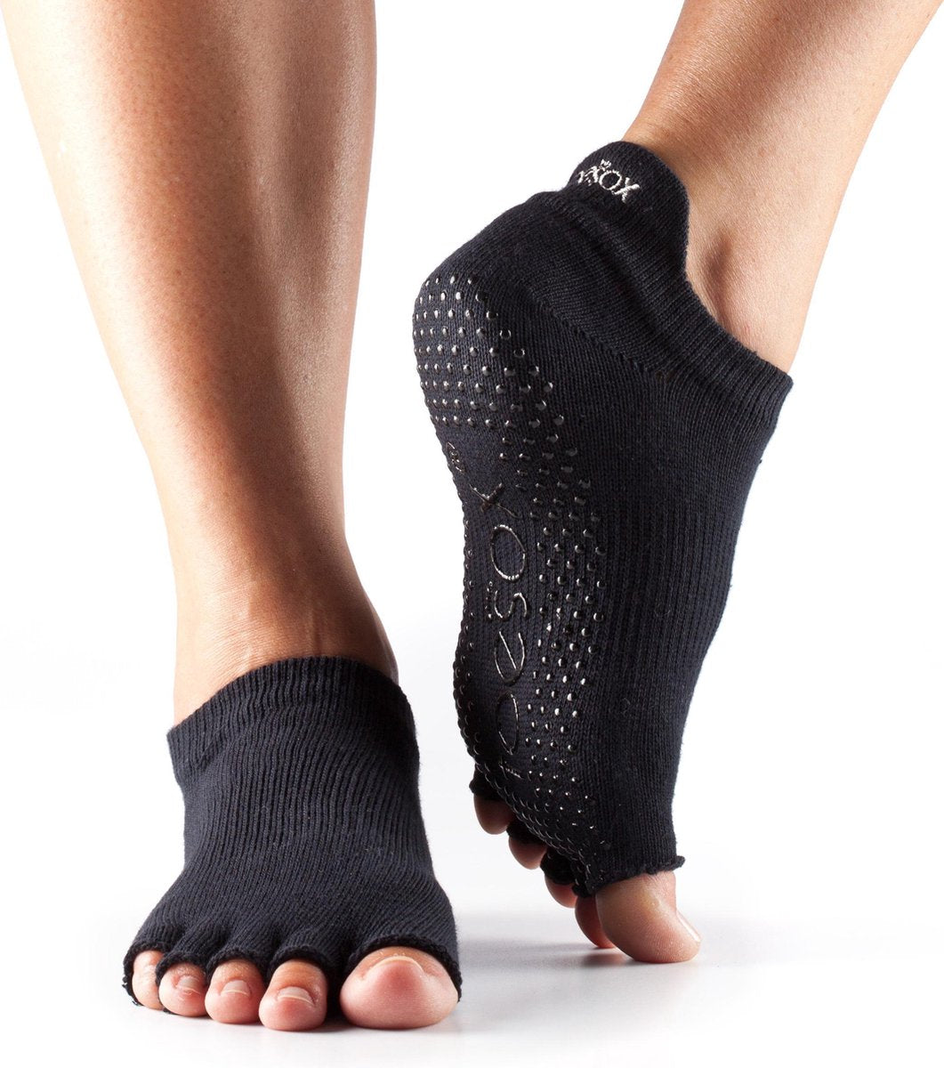 TOESOX™ - Low Rise Half Toe Zwart Large