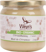 Biologische citroenhoning vast Italië   - 450g - Weyn's - Honing vloeibaar