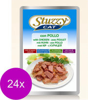 Stuzzy Pouch Adult 100 g - Kattenvoer - 24 x Kippenborst