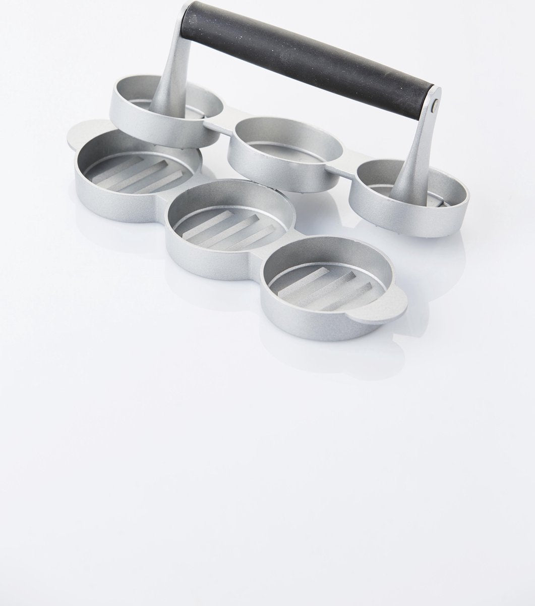 Point-Virgule Hamburgerpers - Met Groefjes - Voor 3 Mini-Burgers - Ø 6.8cm