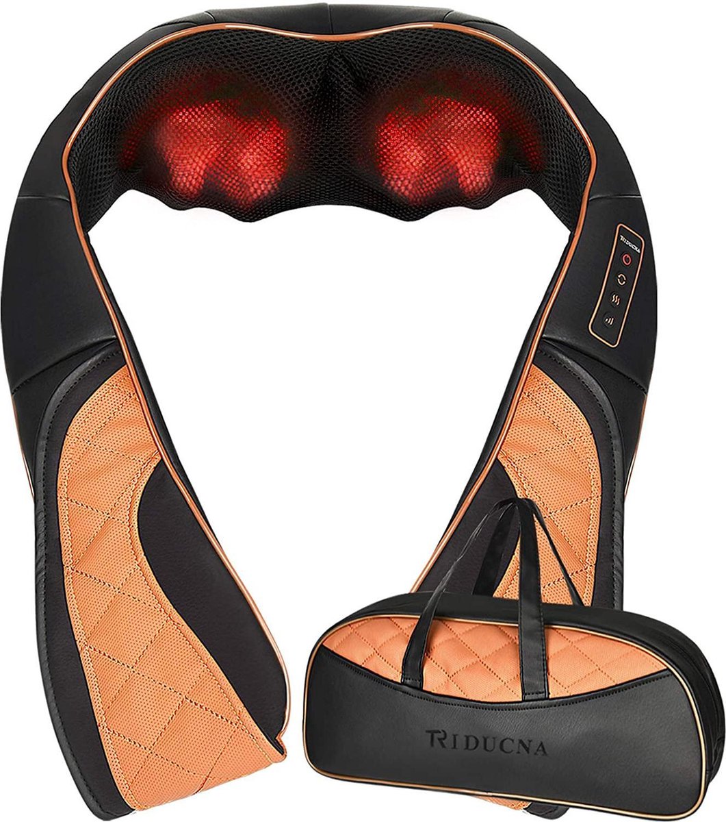 MassageKussen Shiatsu - Zinaps Neck Massager Shiatsu Massager voor schouderrug nek met warmte-functie Elektrische massagekussen met 3D-rotatie-massage