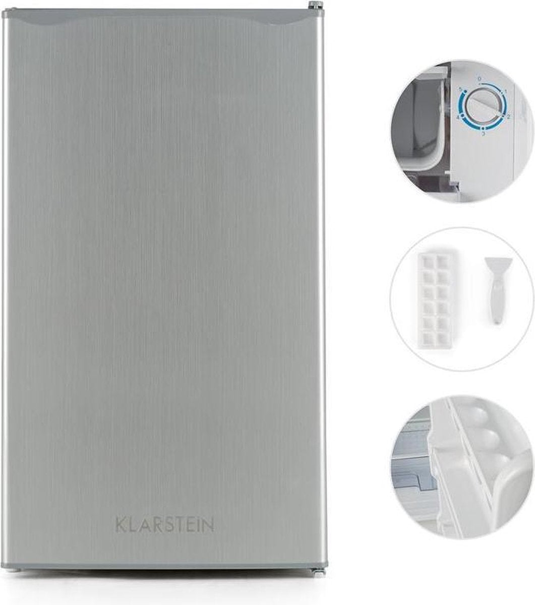 Klarstein 90L1-WH - Tafelmodel koelkast - RVS