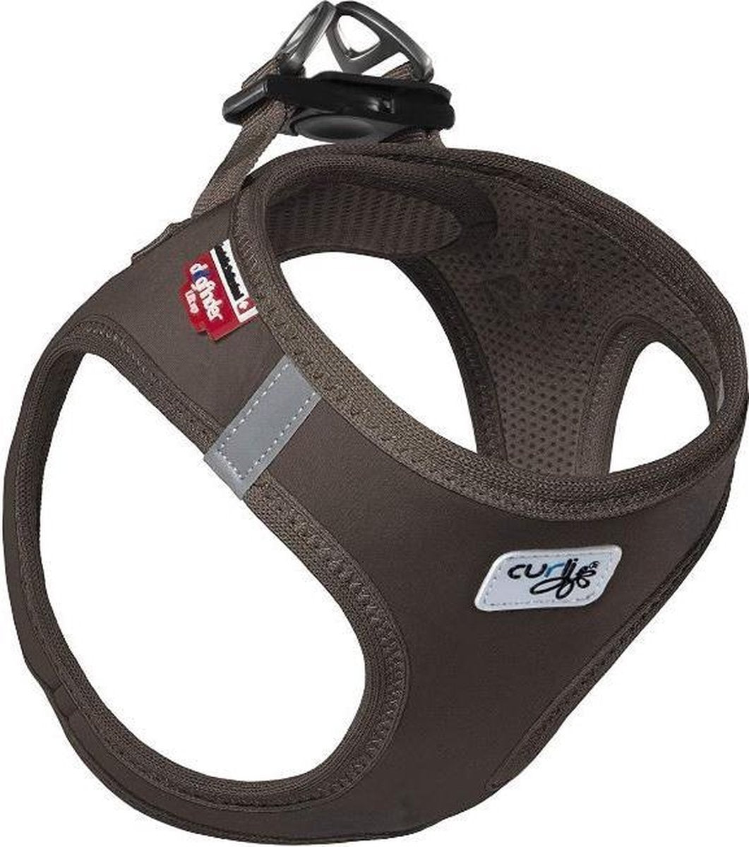 Curli Hondentuigje Harness 30-35 Cm Softshell Mesh/nylon Bruin