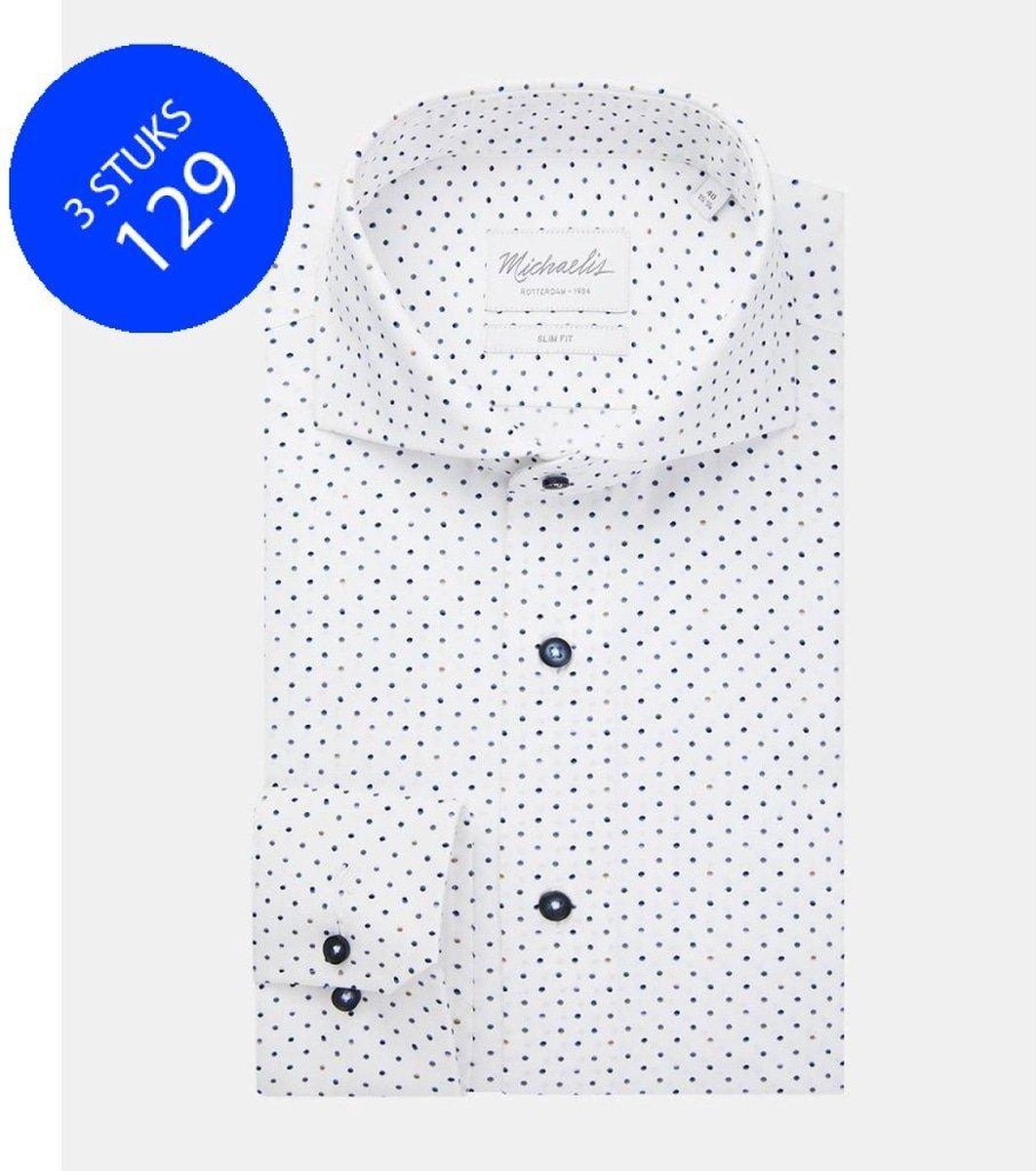 Stippen print Michaelis Shirt-boordmaat: 45