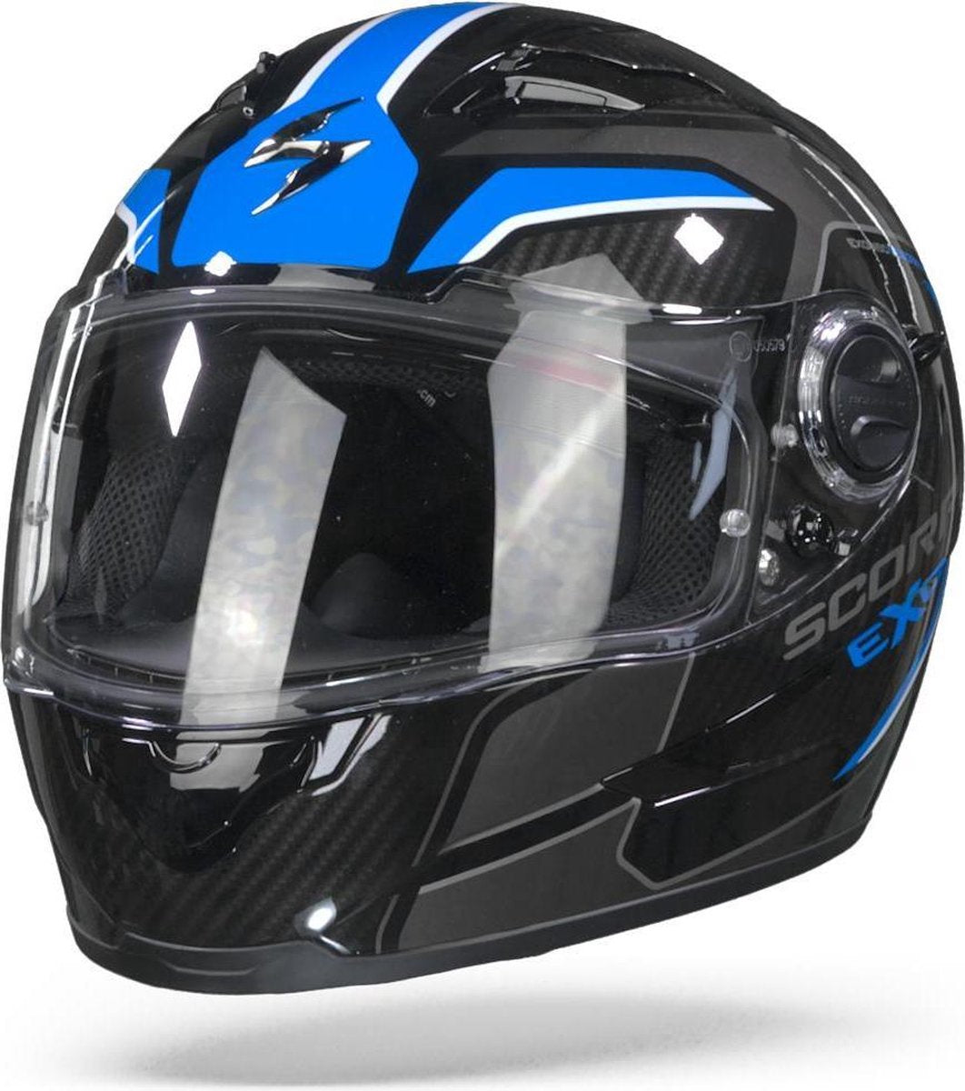 Scorpion EXO-490 Supernova Black Blue Full Face Helmet M