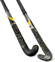 Dita Fibertec C20 M-Bow Hockeystick - 32 Inch - Zwart/Goud