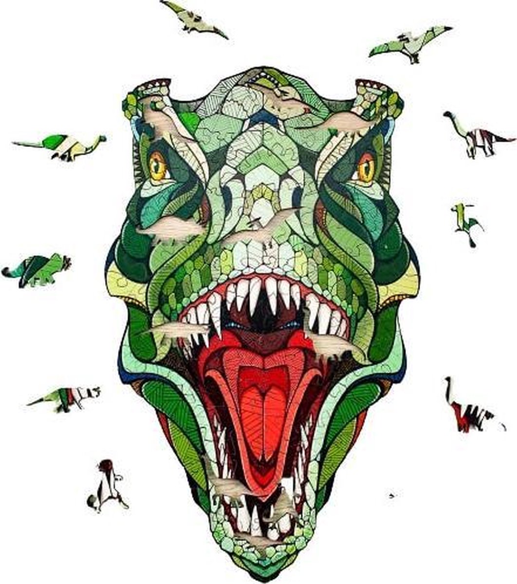 Eco Wood Art - Houten Puzzel - T-Rex - 40x24x0