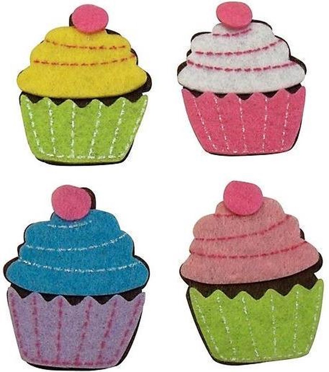 Slammer Viltstickers Cupcake