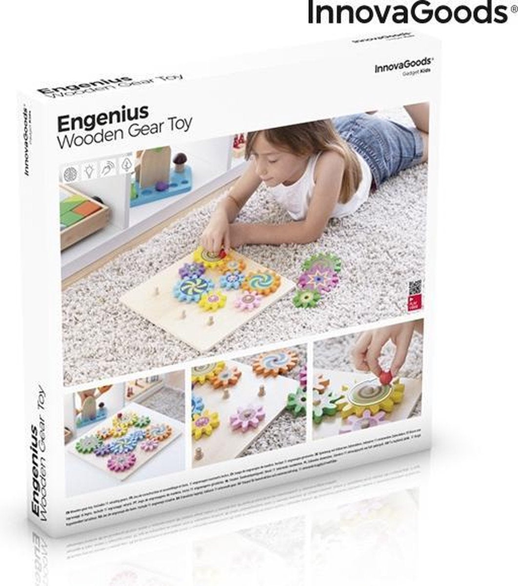 Houten Tandwielenset Engenius InnovaGoods 12 Onderdelen