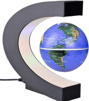 iBello Zwevende Wereldbol - met Ledverlichting - Blauw - Educatief speelgoed - Bureau accessoire