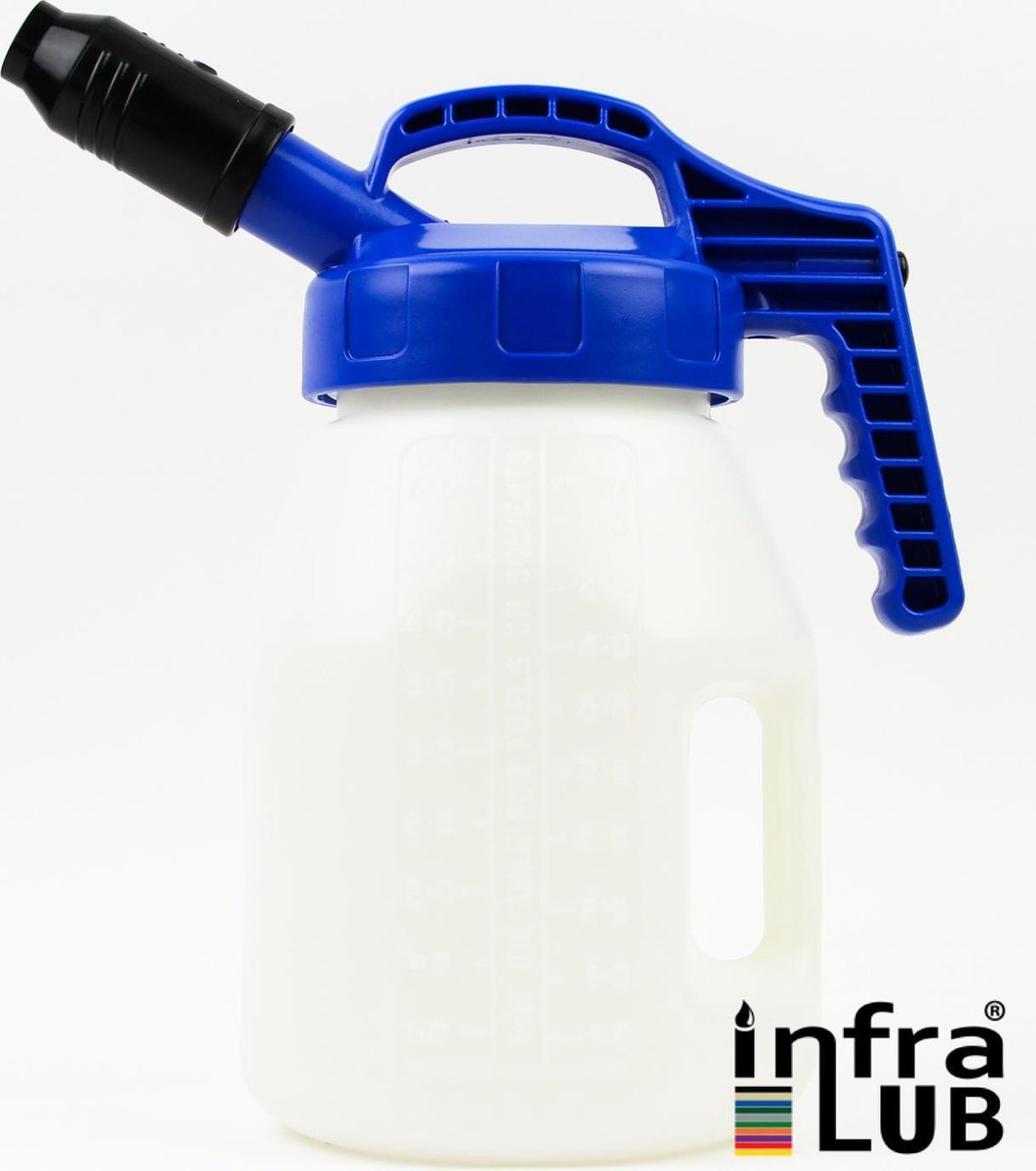 Schenkkan (5 L) met korte tuit deksel - blauw