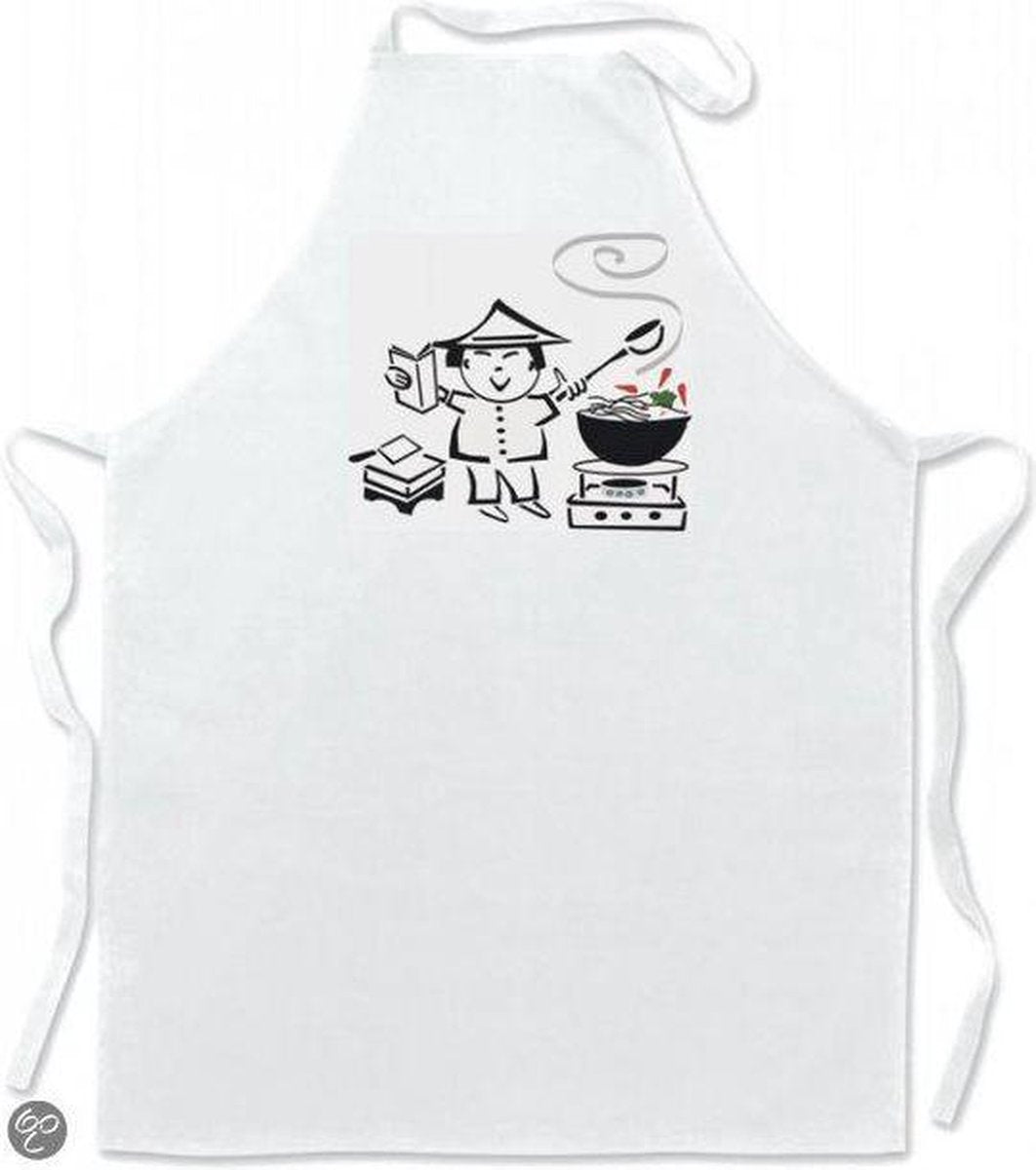 Mijncadeautje Schort Leuke keukenschort Wok Chinees